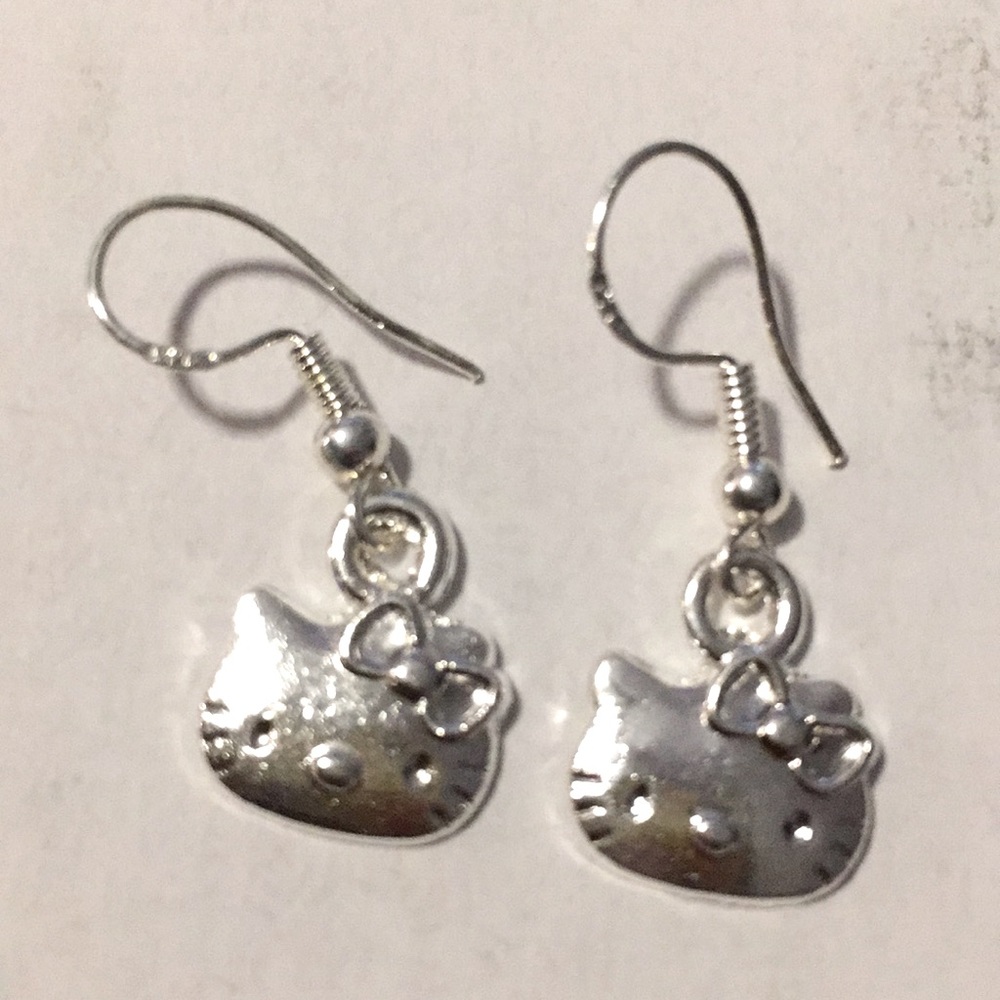 Hello Kitty Silver Earrings